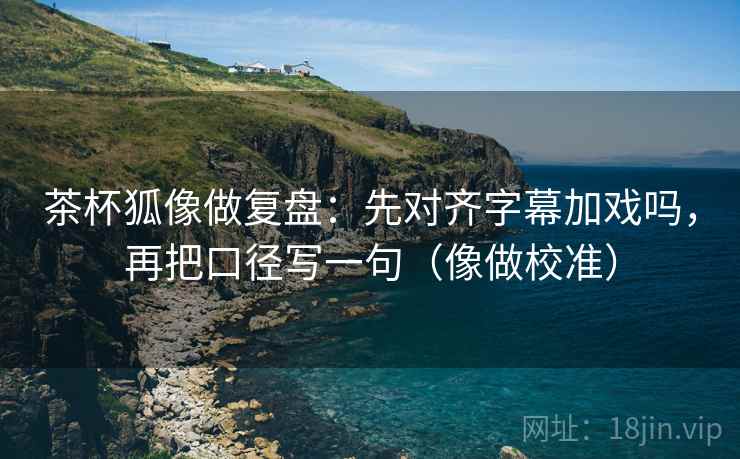 茶杯狐像做复盘：先对齐字幕加戏吗，再把口径写一句（像做校准）  第2张